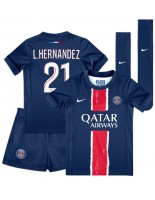 Paris Saint-Germain Lucas Hernandez #21 Hjemmedraktsett Barn 2024-25 Korte ermer (+ bukser)